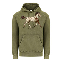 Vintage Olive Appaloosa Horse Vintage Hoodie - LillyAllenDesigns
