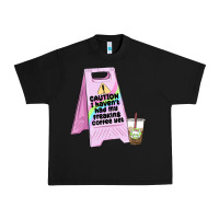 Black caution i haven't had my coffee yet Urban Heavy Tee - MaliasSmallBusiness