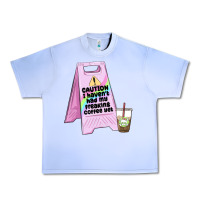 Grape Ice caution i haven't had my coffee yet Urban Heavy Tee - MaliasSmallBusiness