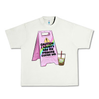 Pistachio caution i haven't had my coffee yet Urban Heavy Tee - MaliasSmallBusiness