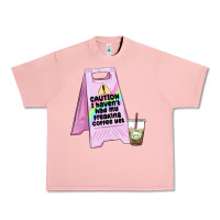 Salmon caution i haven't had my coffee yet Urban Heavy Tee - MaliasSmallBusiness