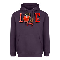 Plum Love bug Heavyweight Hoodie - HowdyJamesFarm