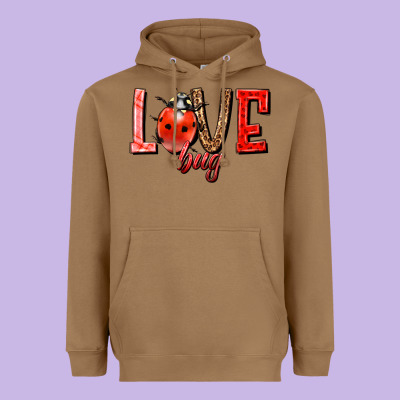 Love Bug Heavyweight Hoodie Designed By Howdyjamesfarm