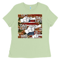 Matcha dad life fist bump seamless pattern Ladies Tee - HRA Design Shop