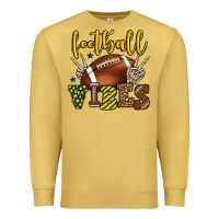 Antique Gold Football vibes yellow and green team color Premium Sweatshirt - HowdyJamesFarm