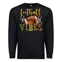 Black Football vibes yellow and green team color Premium Sweatshirt - HowdyJamesFarm