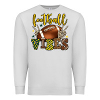 Dove Grey Football vibes yellow and green team color Premium Sweatshirt - HowdyJamesFarm