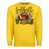 Lemon Football vibes yellow and green team color Premium Sweatshirt - HowdyJamesFarm
