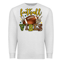 Football Vibes Yellow And Green Team Color Premium Sweatshirt | Teevron