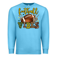 Ocean Blue Football vibes yellow and green team color Premium Sweatshirt - HowdyJamesFarm