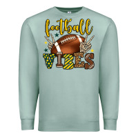 Seafoam Football vibes yellow and green team color Premium Sweatshirt - HowdyJamesFarm