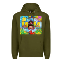 Army Green Messy bun Autism mom 20oz skinny tumbler Premium Hoodie - TumblerDesignByShophia