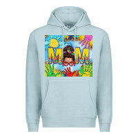 Blue Mist Messy bun Autism mom 20oz skinny tumbler Premium Hoodie - TumblerDesignByShophia