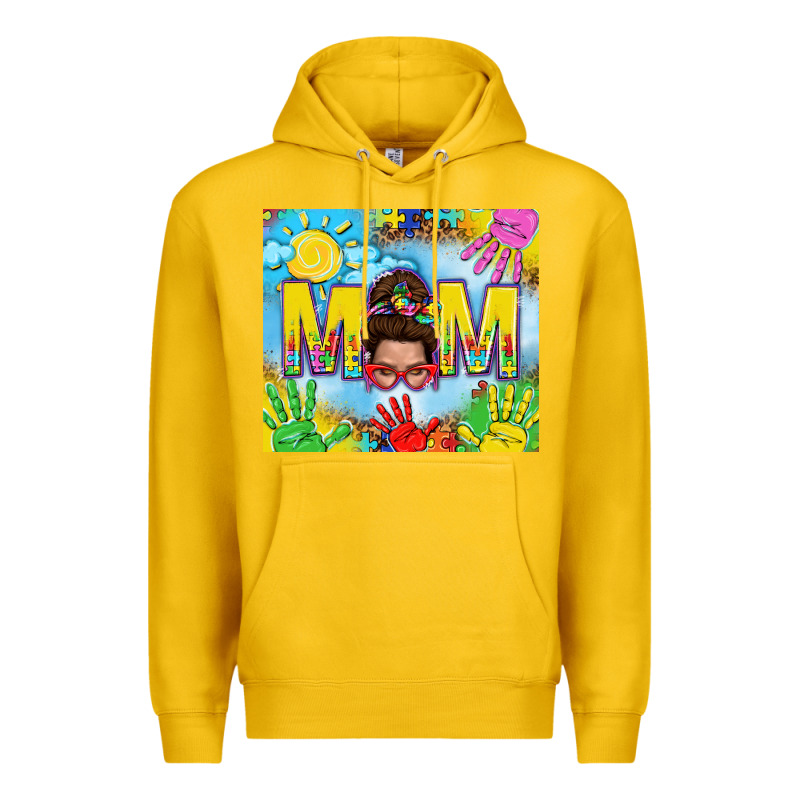 Messy Bun Autism Mom 20oz Skinny Tumbler Premium Hoodie by TumblerDesignByShophia | Teevron