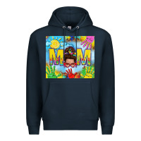 Navy Messy bun Autism mom 20oz skinny tumbler Premium Hoodie - TumblerDesignByShophia