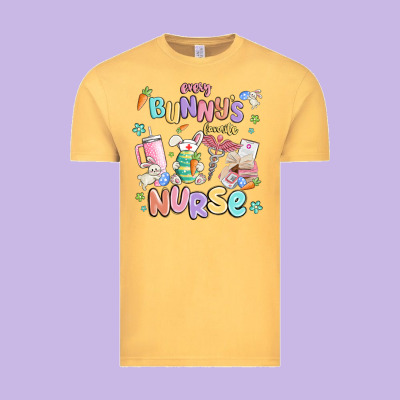 Every Favorite Bunnys Nurse Vintage Tee Designed By Maliassmallbusiness