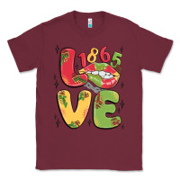 Burgundy love juneteenth lips Classic Tee - MaliasSmallBusiness
