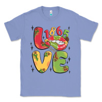 Colony Blue love juneteenth lips Classic Tee - MaliasSmallBusiness