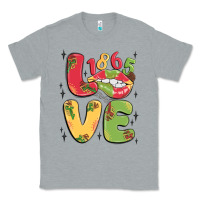 Heather Grey love juneteenth lips Classic Tee - MaliasSmallBusiness