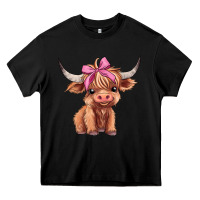 Black cute  heifer Heavy Core Tee - AdoDesignShop