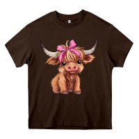 Chocolate Brown cute  heifer Heavy Core Tee - AdoDesignShop