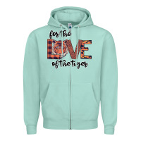 Seafoam For The Love Of The Tiger Zipper Hoodie - Bettercallsaul