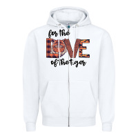 White For The Love Of The Tiger Zipper Hoodie - Bettercallsaul
