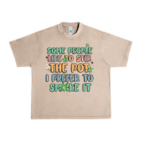 French Oak some people like to stir the pot i prefer to smoke Urban Heavy Tee - MaliasSmallBusiness