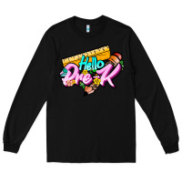 Black hello pre k Long Sleeve Tee - JahusDesignShop
