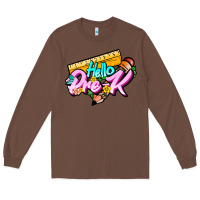 Chestnut hello pre k Long Sleeve Tee - JahusDesignShop