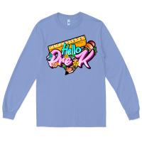 Colony Blue hello pre k Long Sleeve Tee - JahusDesignShop