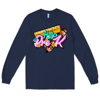 Navy hello pre k Long Sleeve Tee - JahusDesignShop