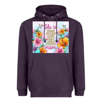 Plum she is mom with flowers Heavyweight Hoodie - TumblerDesignByShophia
