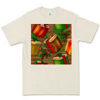Bone christmas gift box seamless pattern Premium Tee - BundleAndBundleShop