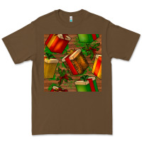 Cacao christmas gift box seamless pattern Premium Tee - BundleAndBundleShop