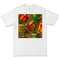 White christmas gift box seamless pattern Premium Tee - BundleAndBundleShop