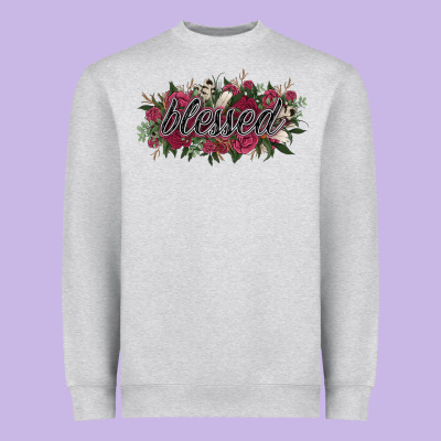 Blessed Heavyweight Sweatshirt Designed By Nancycooperartshop