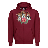 Burgundy Let it snow Zipper Hoodie - Bettercallsaul