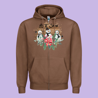 Let It Snow Zipper Hoodie Designed By Bettercallsaul