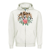 Oatmeal Heather Let it snow Zipper Hoodie - Bettercallsaul