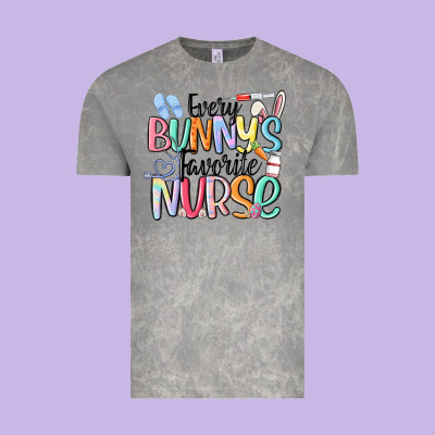 Every Bunny's Favorite Nurse Vintage Tee Designed By Maliassmallbusiness