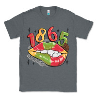 Charcoal Heather 1865 juneteenth lips Classic Tee - MaliasSmallBusiness