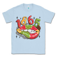 Dusty Blue 1865 juneteenth lips Classic Tee - MaliasSmallBusiness