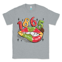 Heather Grey 1865 juneteenth lips Classic Tee - MaliasSmallBusiness