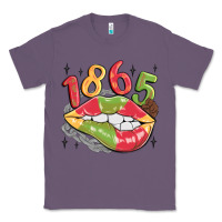 Lavender 1865 juneteenth lips Classic Tee - MaliasSmallBusiness