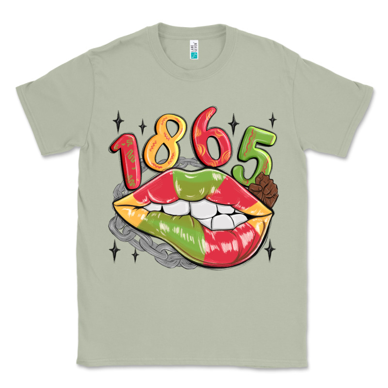 1865 Juneteenth Lips Classic Tee by MaliasSmallBusiness | Teevron