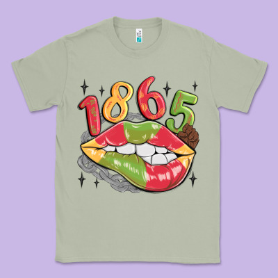 1865 Juneteenth Lips Classic Tee Designed By Maliassmallbusiness