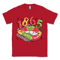 Red 1865 juneteenth lips Classic Tee - MaliasSmallBusiness