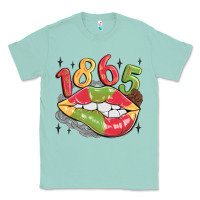 Seafoam 1865 juneteenth lips Classic Tee - MaliasSmallBusiness