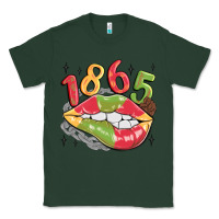 Sports Green 1865 juneteenth lips Classic Tee - MaliasSmallBusiness